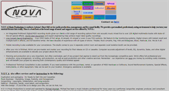 Desktop Screenshot of novamusicproductions.com